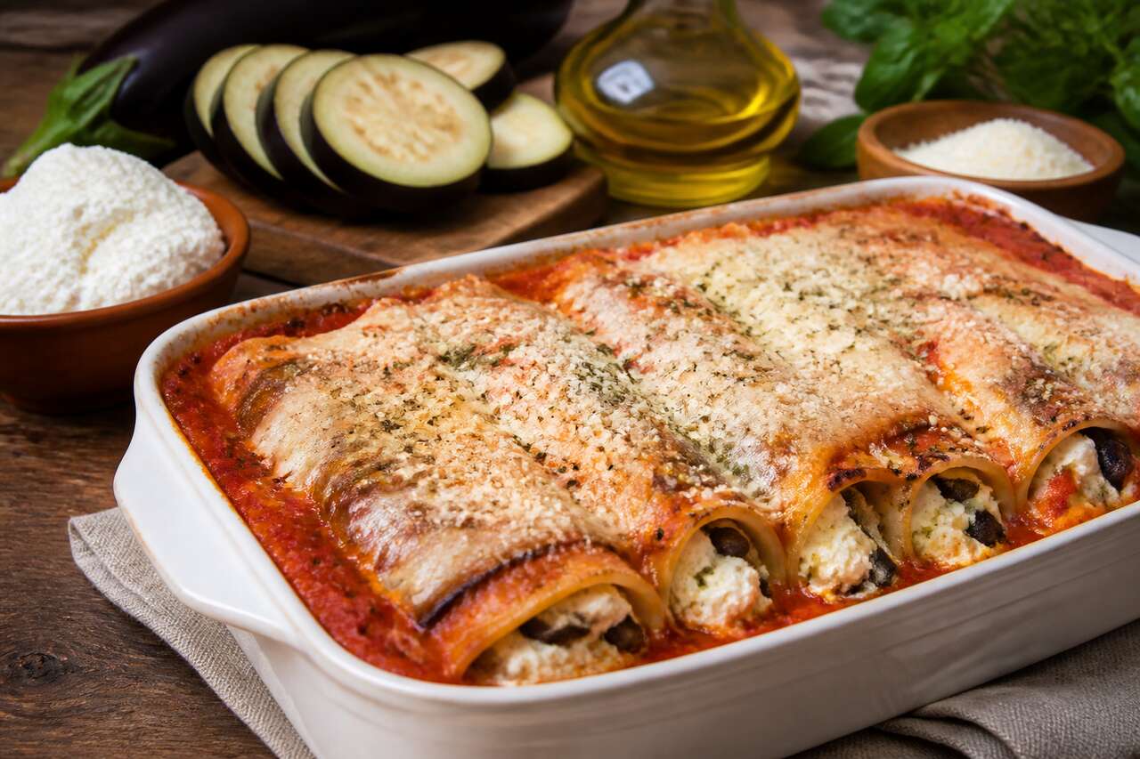 Cannellonis aubergines et ricotta : la recette italienne fondante