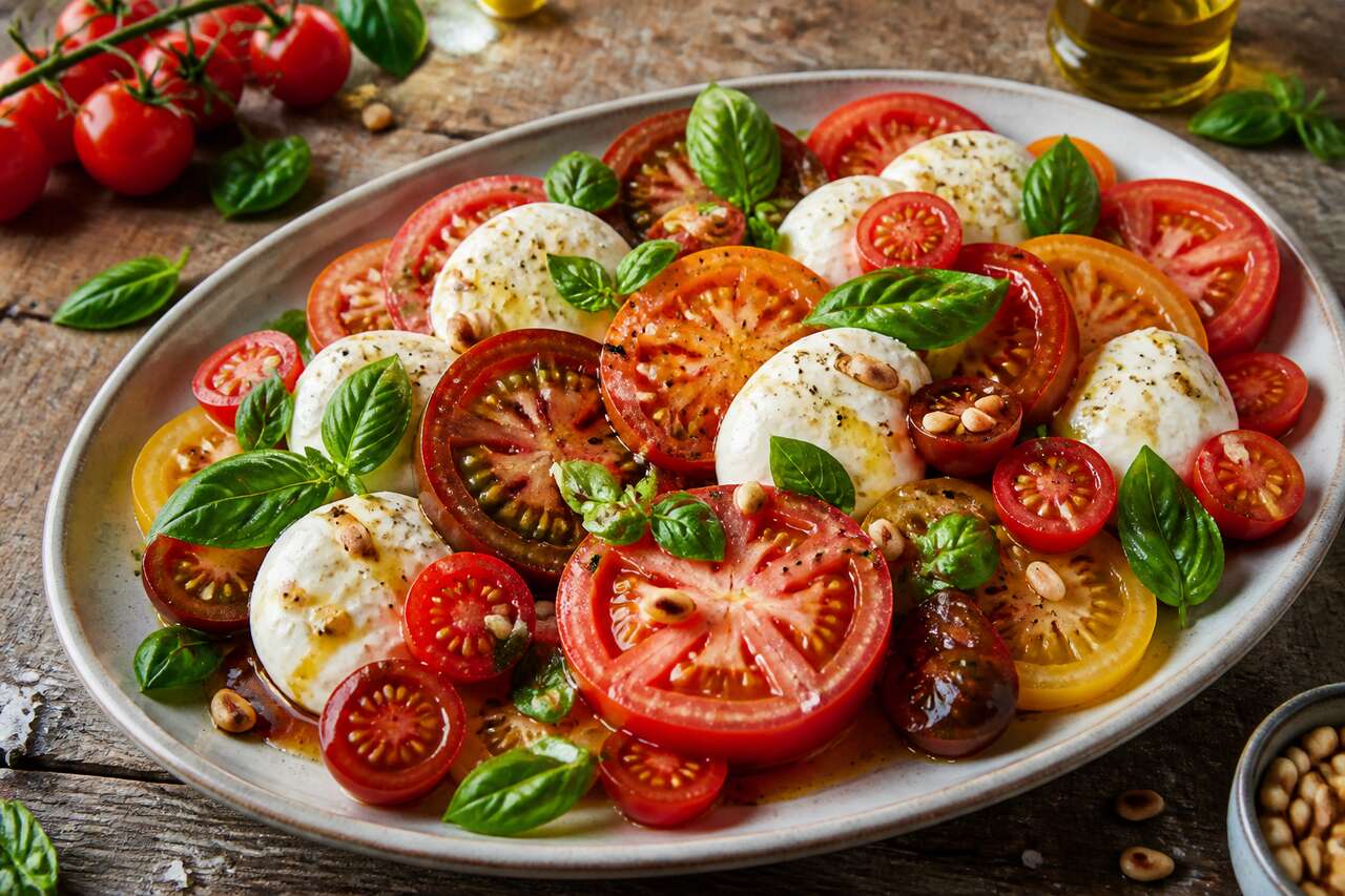 Tomate mozzarella : la recette du chef Christophe Adam