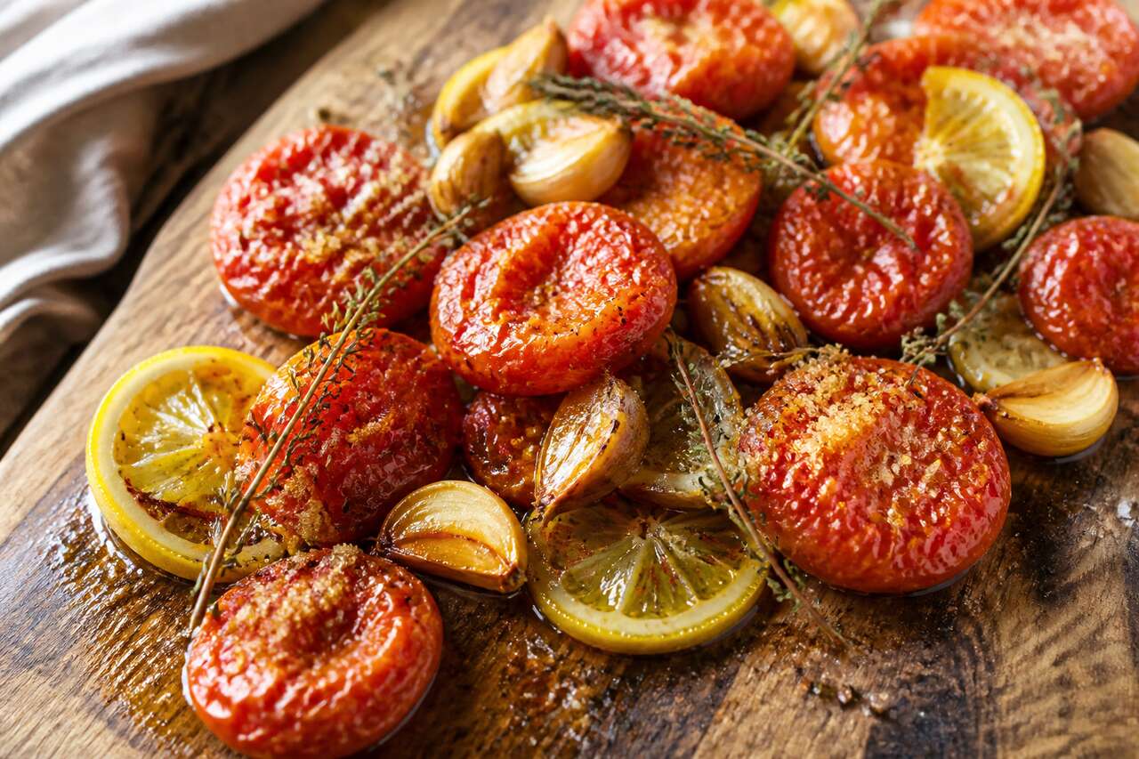 Tomates confites au citron et safran : la recette facile
