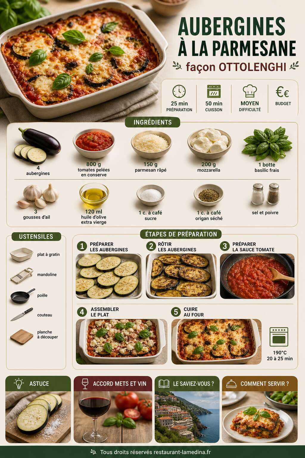Fiche recette Aubergines à la parmesane façon Ottolenghi : la recette Fiche recette Aubergines à la parmesane façon Ottolenghi : la recette