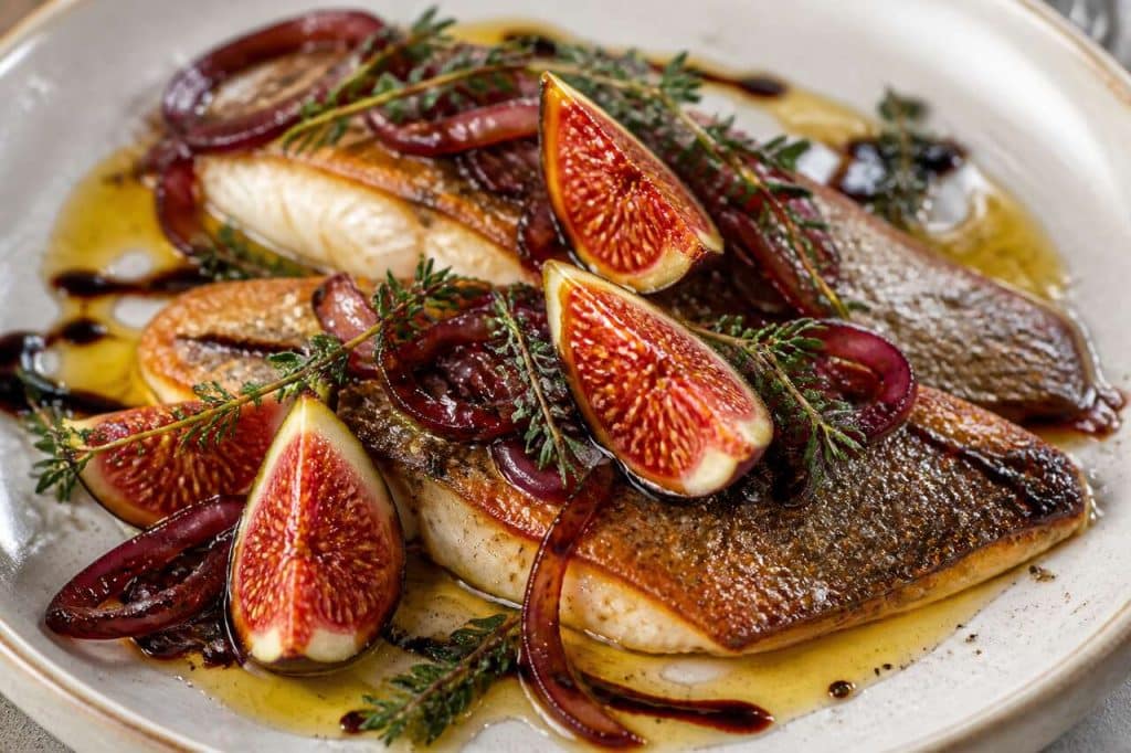 Dorade royale à la figue et oignons rouges : la recette