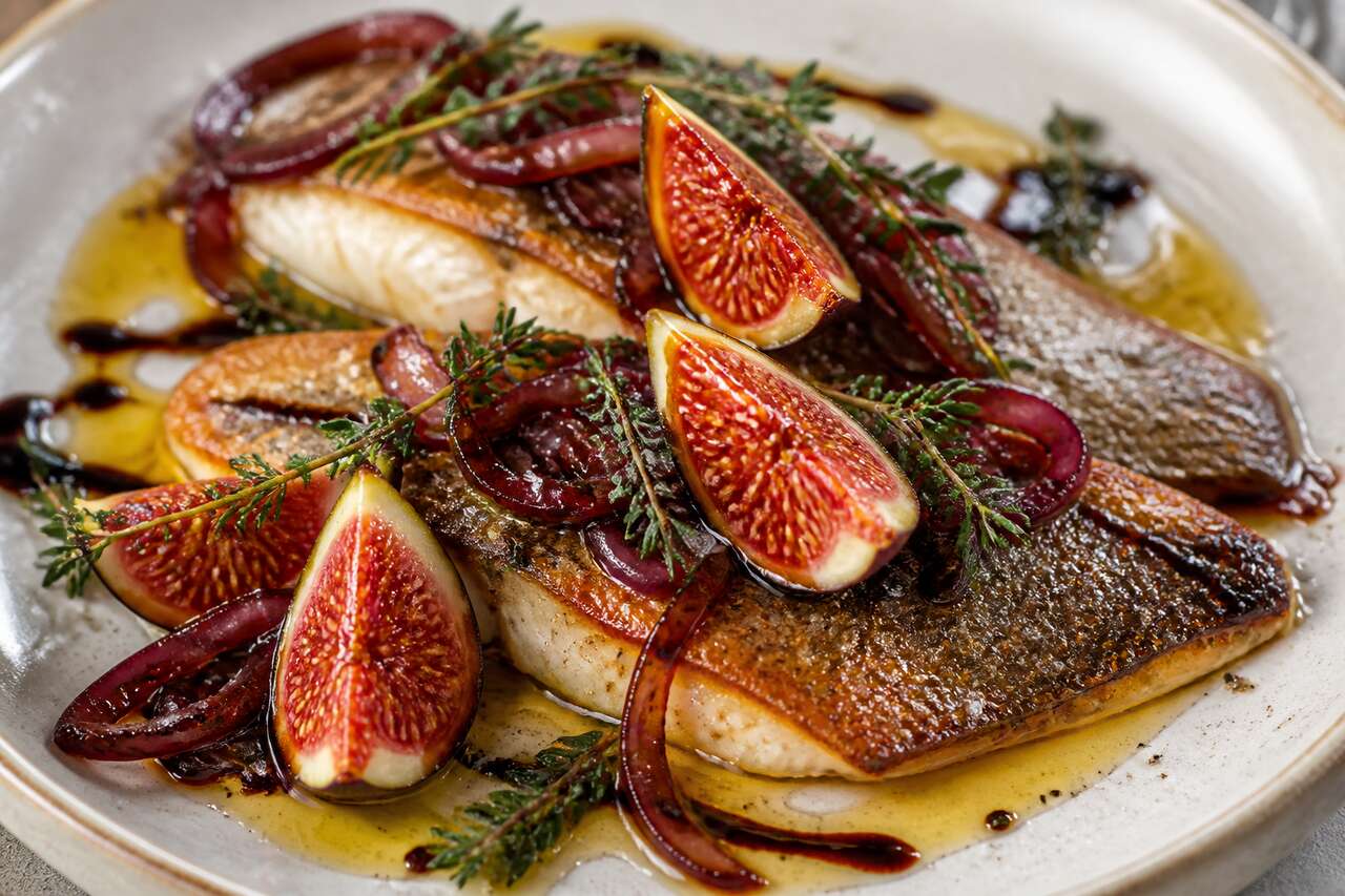 Dorade royale à la figue et oignons rouges : la recette