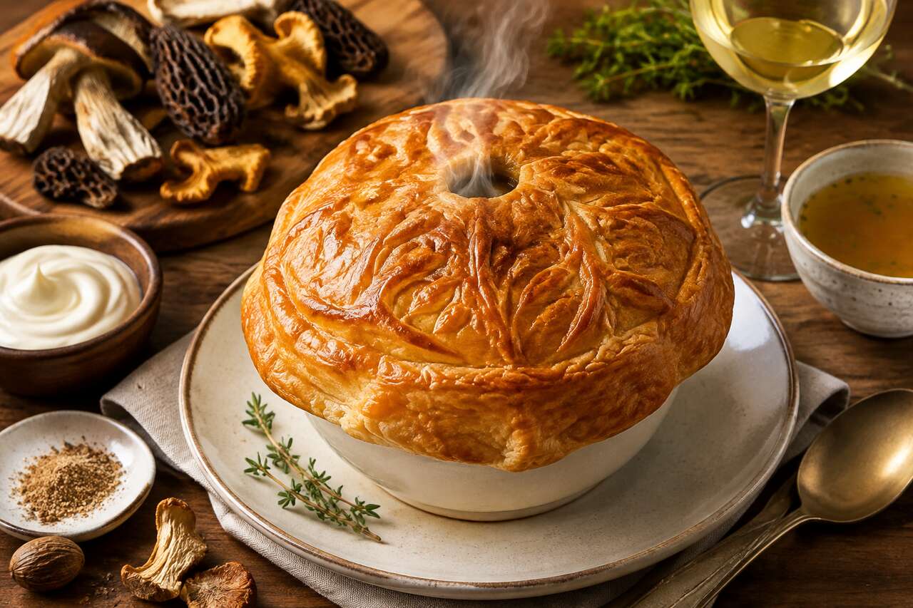 Soupe aux champignons des bois en croûte : la recette gourmande