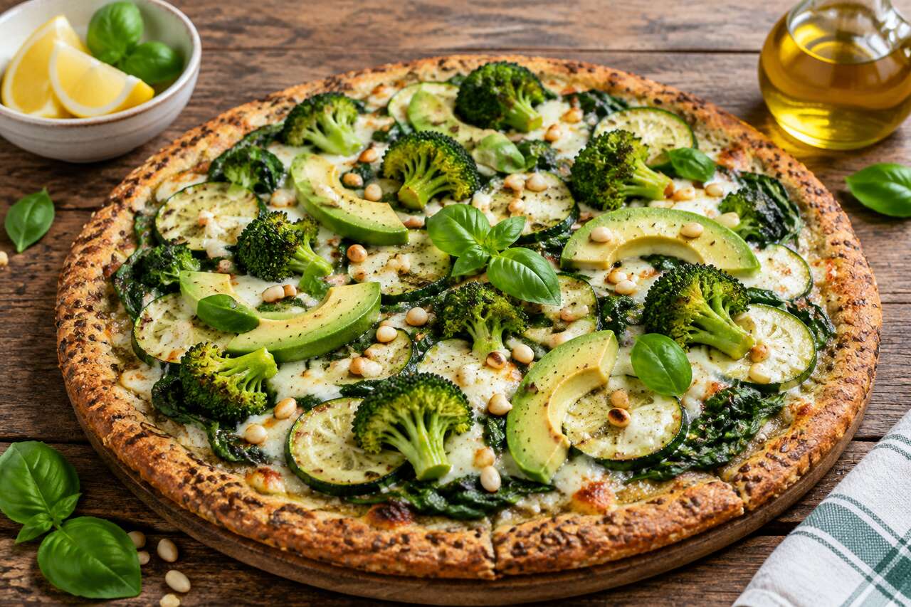 Pizza green sans gluten : la recette healthy et gourmande