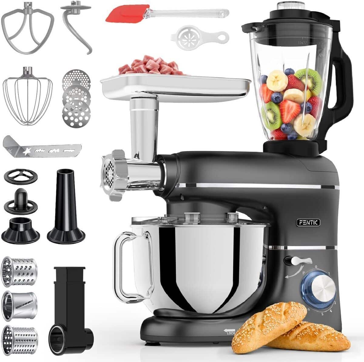 Test : robot pâtissier Fentic 2000W 6 en 1, le multifonctions ultime ?