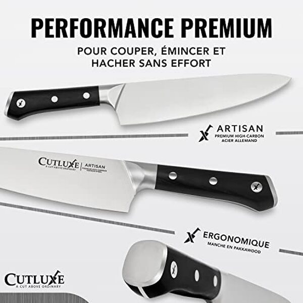 Découvrez notre test détaillé du set de couteaux Cutluxe en acier allemand. Qualité, tranchant et durabilité : tous les détails pour bien choisir.