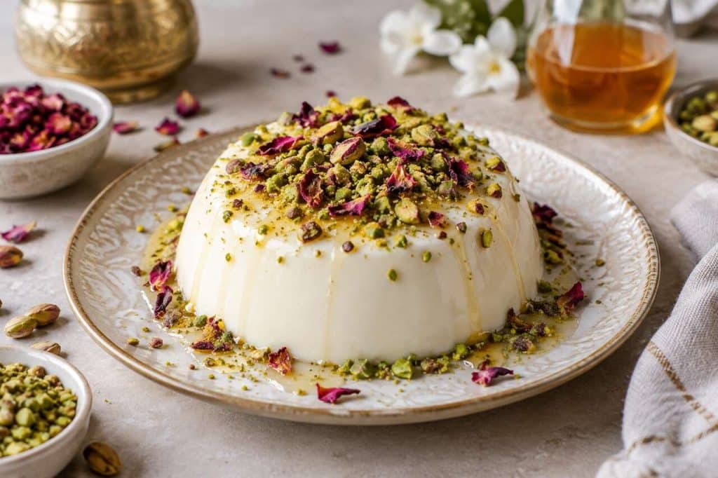 Muhallabieh d'Ottolenghi : la recette du flan libanais à la fleur d'oranger