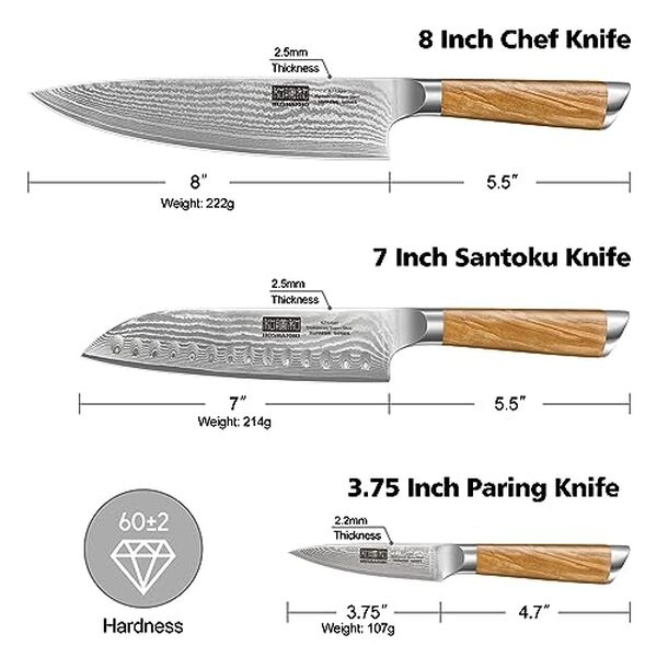Découvrez notre test complet des couteaux de cuisine HOSHANHO Damas 67 couches : qualité, tranchant et durabilité des lames professionnelles haut de gamme.