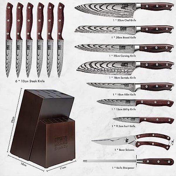 Découvrez notre test détaillé de l'ensemble de couteaux Shan Zu 16 pièces : qualité, performance et rapport qualité-prix de ce set de cuisine complet.