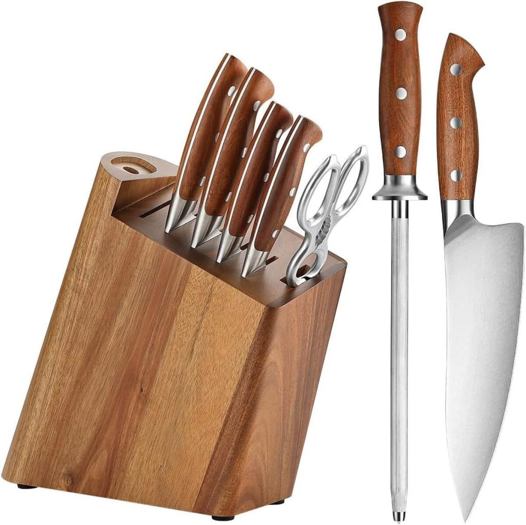 Test du bloc de couteaux HEZHEN : pratique et élégant en cuisine