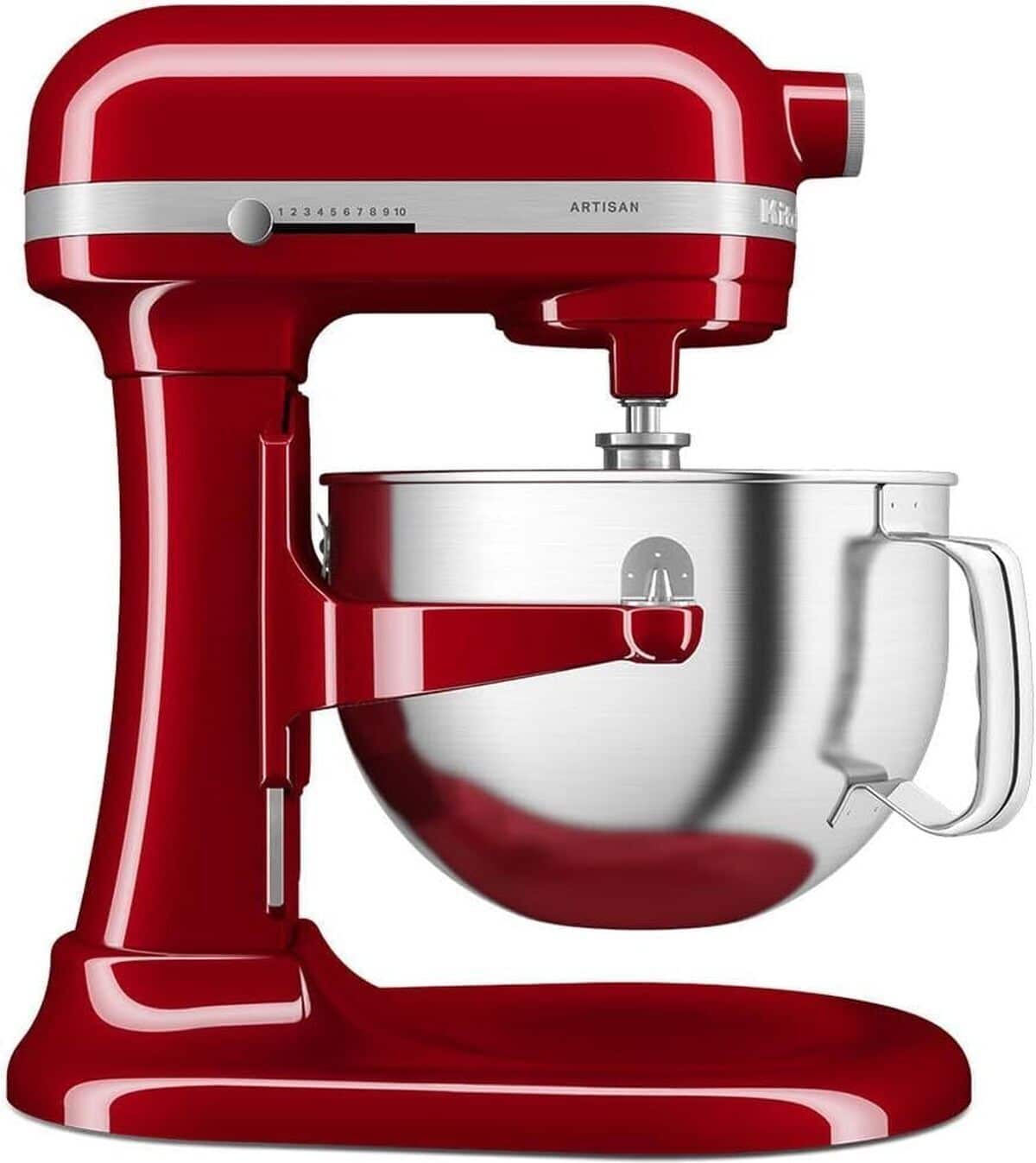 Test du robot pâtissier KitchenAid Artisan : puissance et design rouge empire