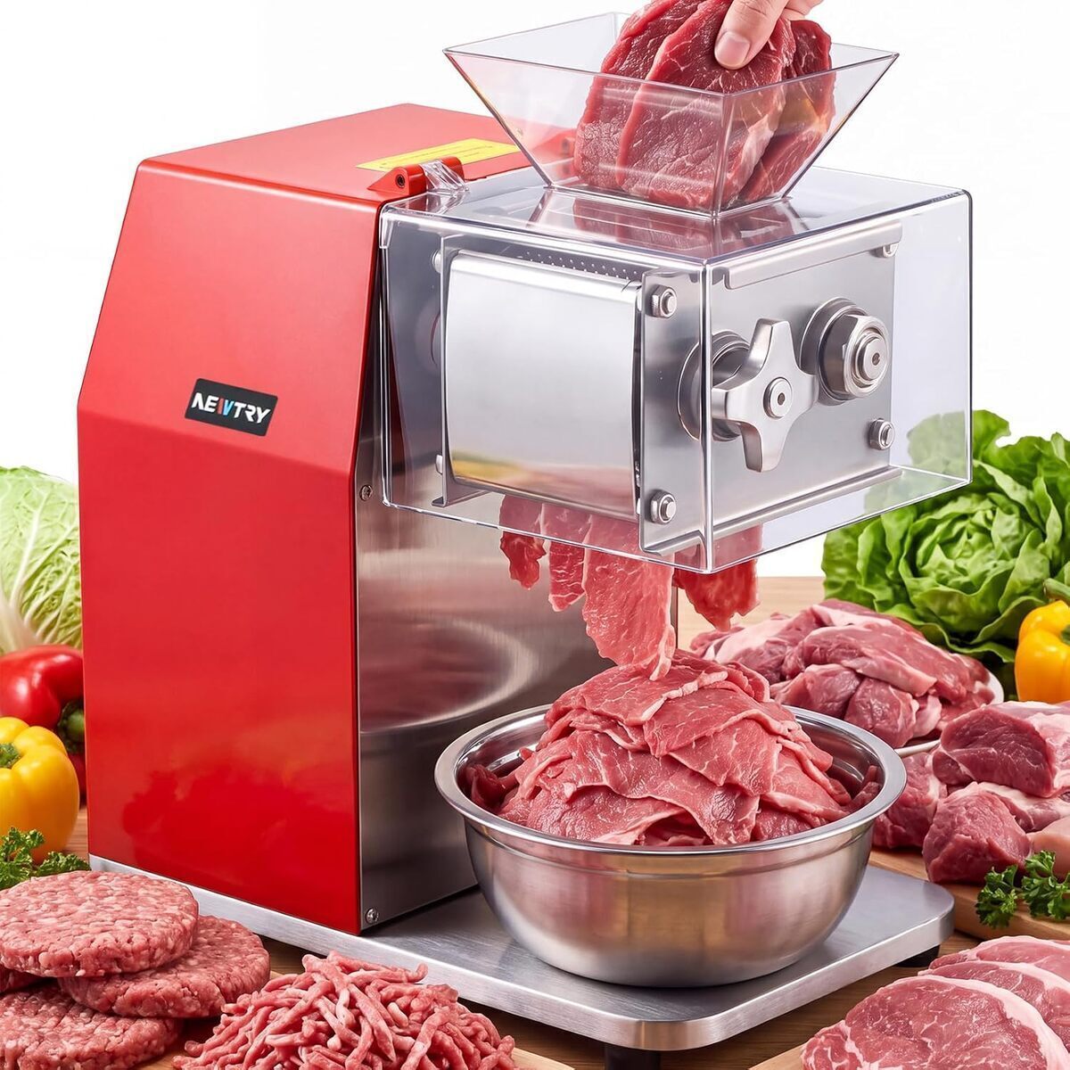 Test : trancheuse viande NEWTRY 850W, précision et puissance